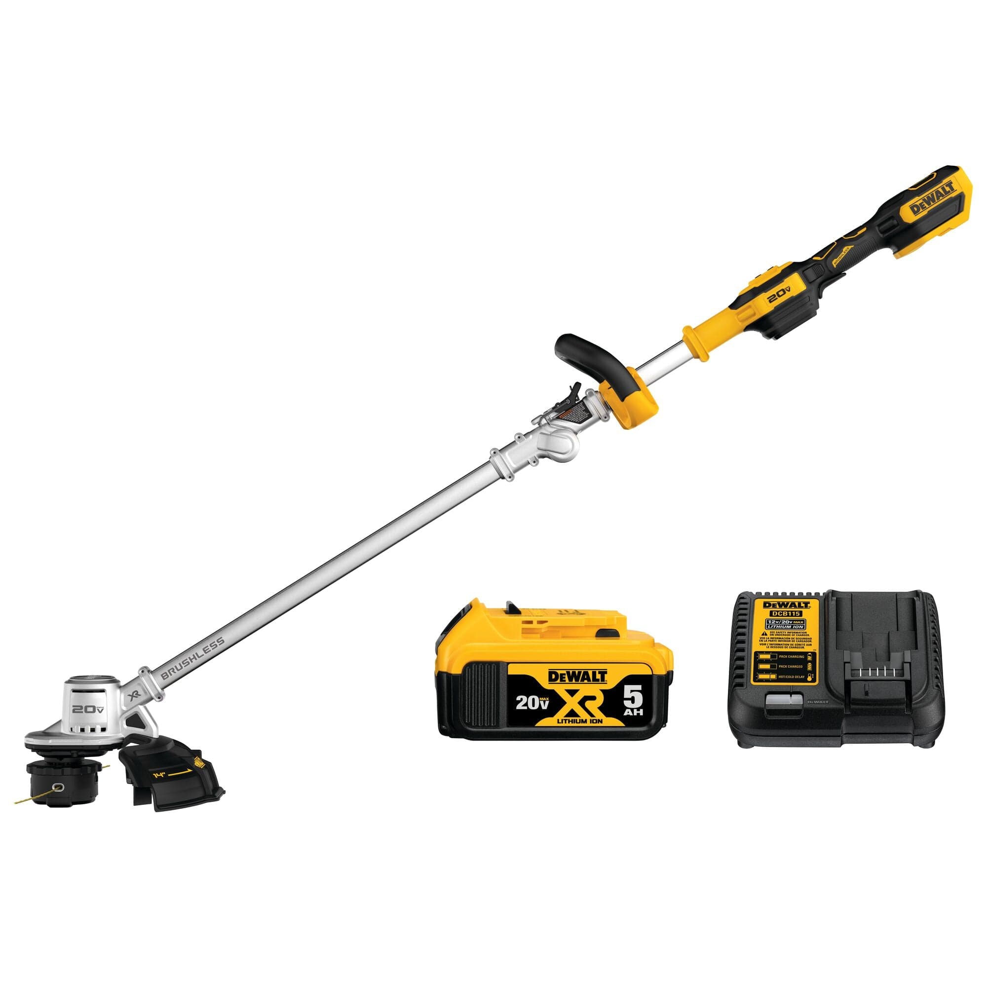 dewalt-20v-max-14-folding-string-trimmer-kit-1.jpg: DeWalt 20V MAX 14-inch folding string trimmer kit