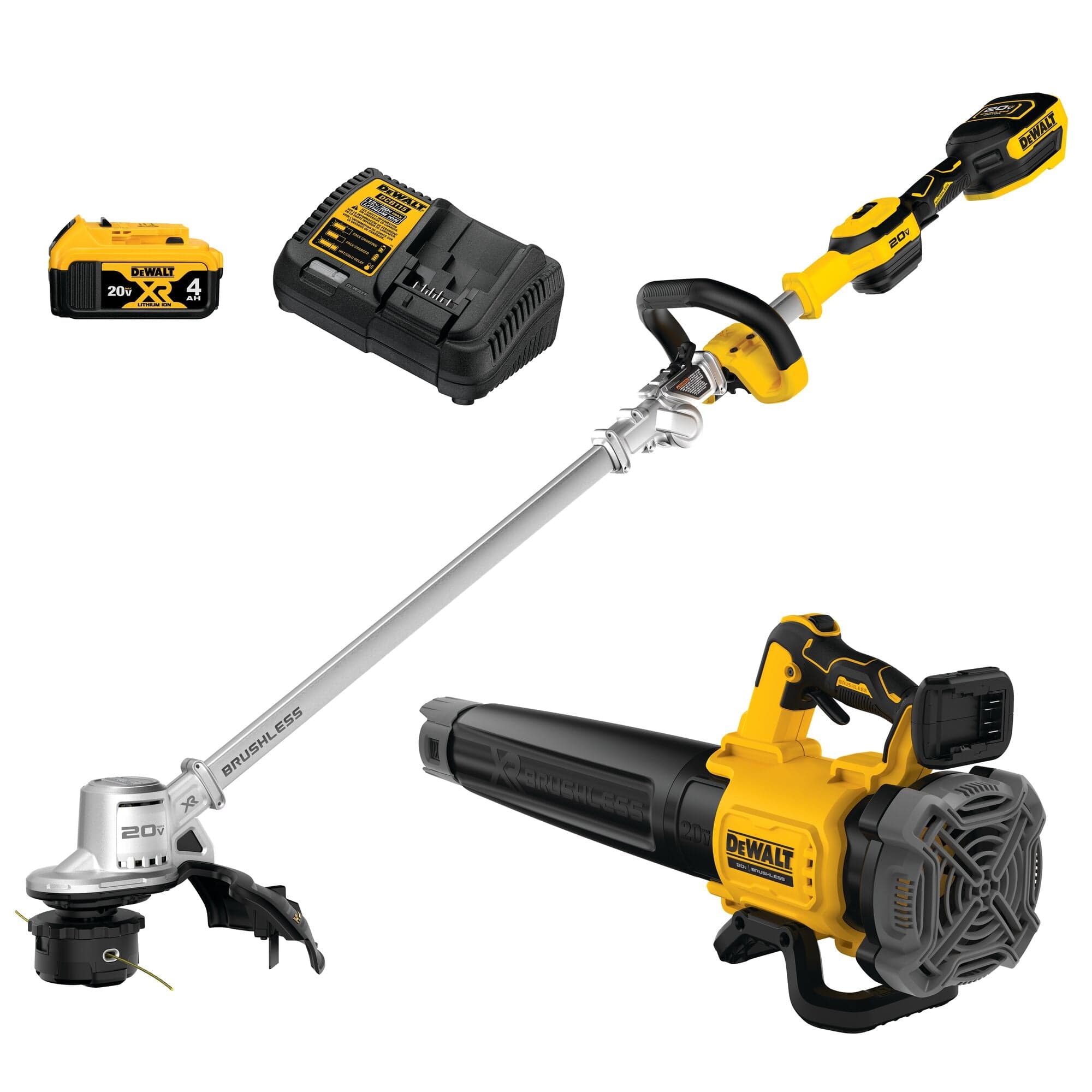 DeWalt 20V MAX XR 14" Folding String Trimmer & Blower Combo Kit