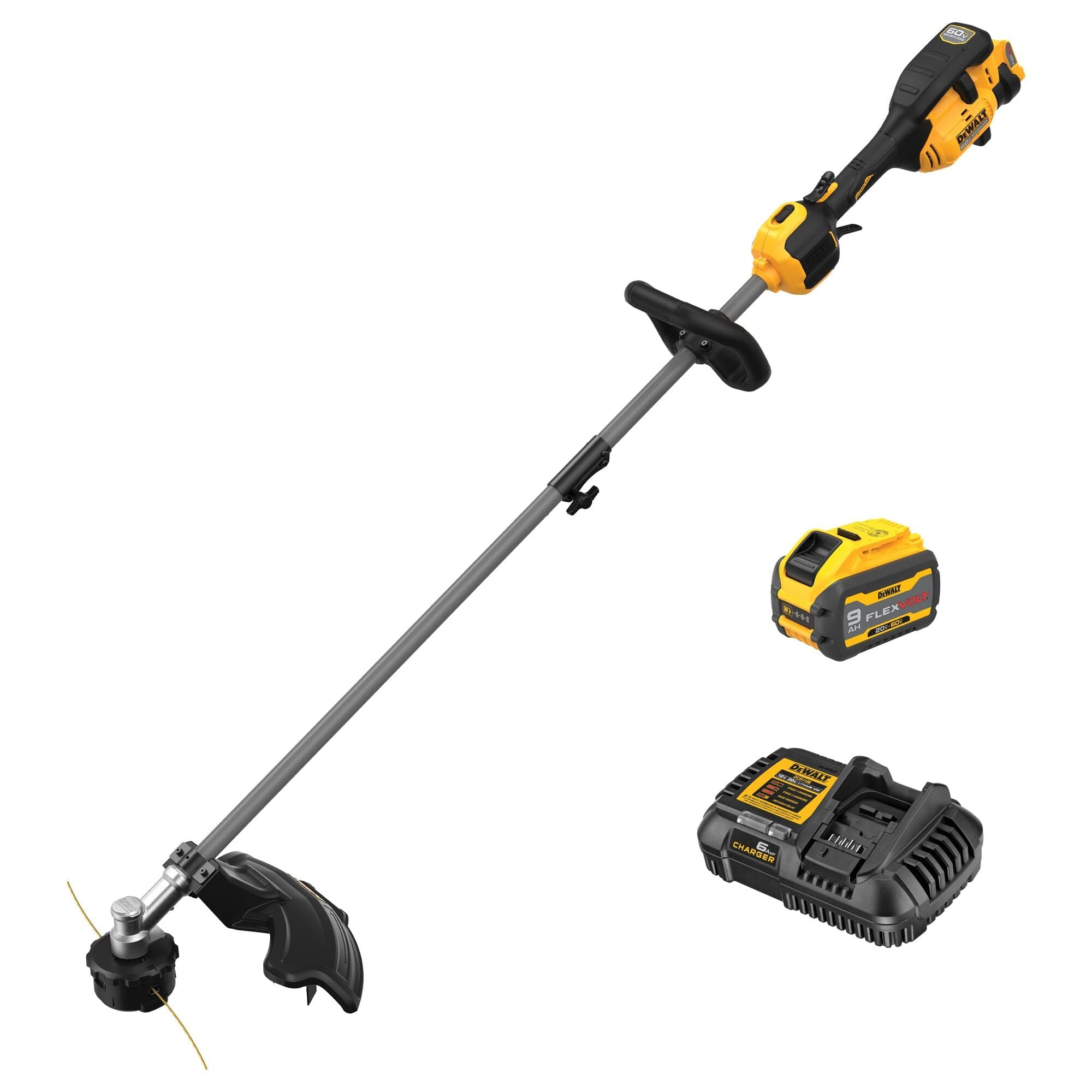 dewalt-60v-max-17-attachment-capable-brushless-string-trimmer-kit-1.jpg: DeWalt 60V MAX 17-inch string trimmer kit with battery