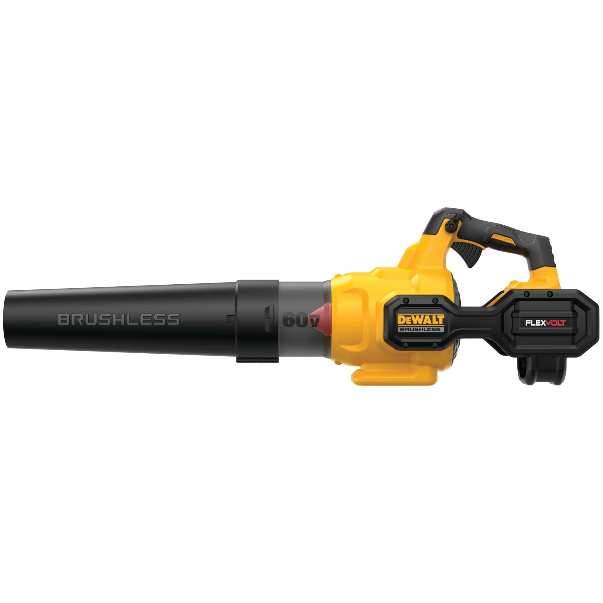 dewalt-60v-max-flexvolt-brushless-handheld-axial-blower-kit-dcbl772x1-1.jpg: DeWalt DCBL772X1 60V MAX FLEXVOLT handheld blower with battery and charger
