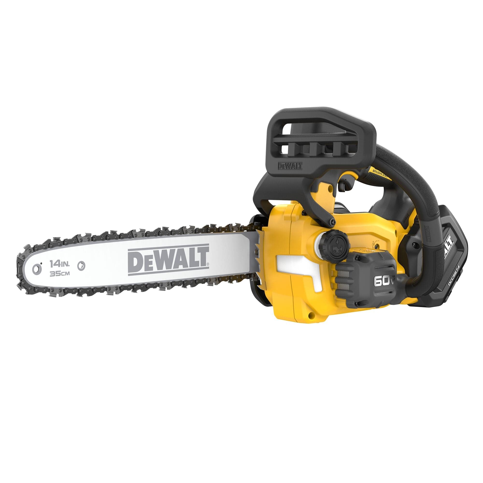 dewalt-dccs674b-60v-max-flexvolt-14-top-handle-chainsaw-tool-only-1.jpg: DEWALT DCCS674B 60V MAX 14-inch top handle cordless chainsaw, tool only