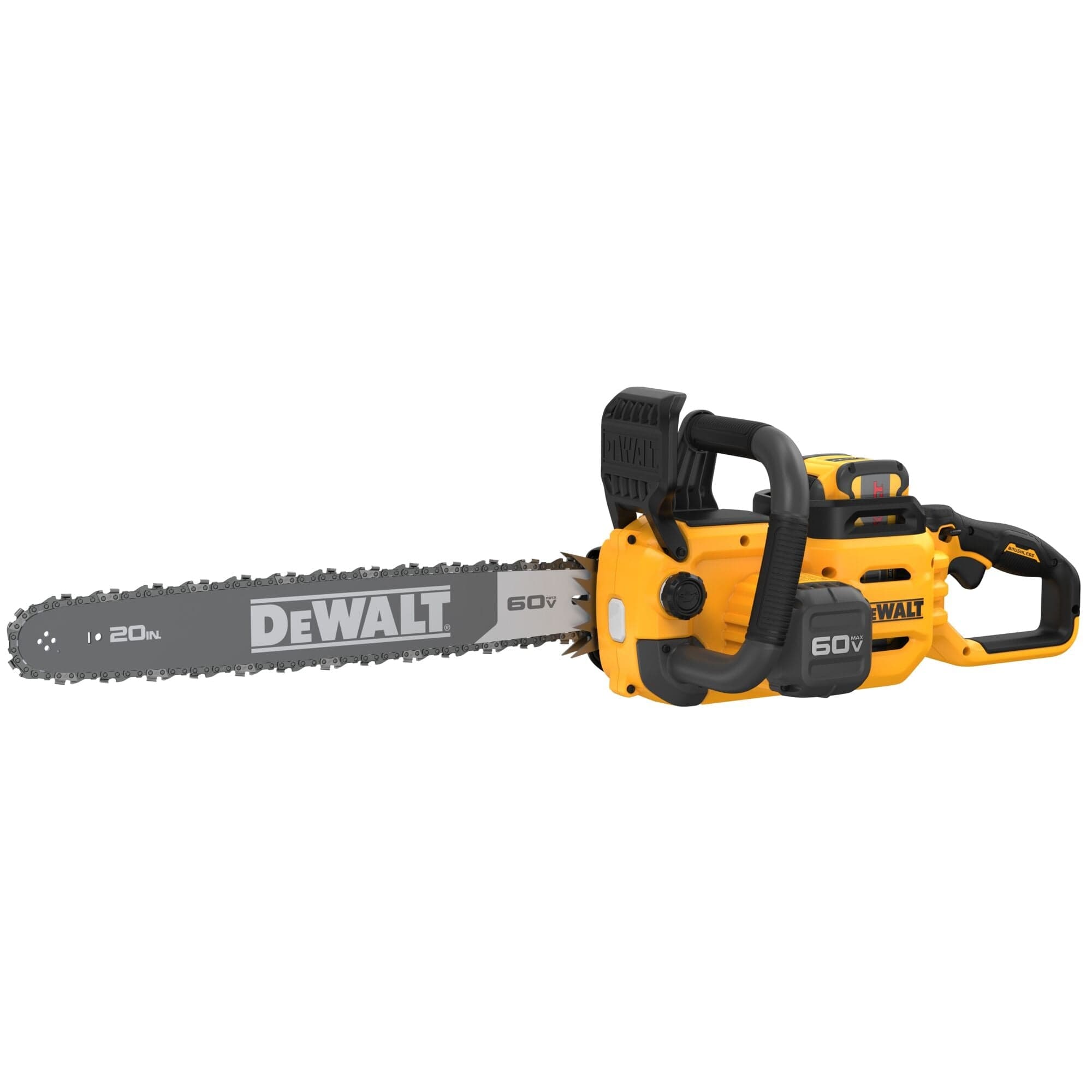 dewalt-dccs677z1-60v-max-brushless-cordless-20-chainsaw-kit-1.jpg: DEWALT DCCS677Z1 60V MAX 20-inch brushless cordless chainsaw kit with battery and charger