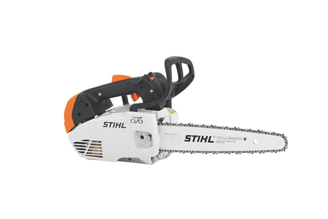 stihl-ms-151-t-ce-gas-arborist-chainsaw-23.6cc-12-1.jpg: STIHL MS 151 T-CE lightweight top-handle gas chainsaw with 12 inch bar