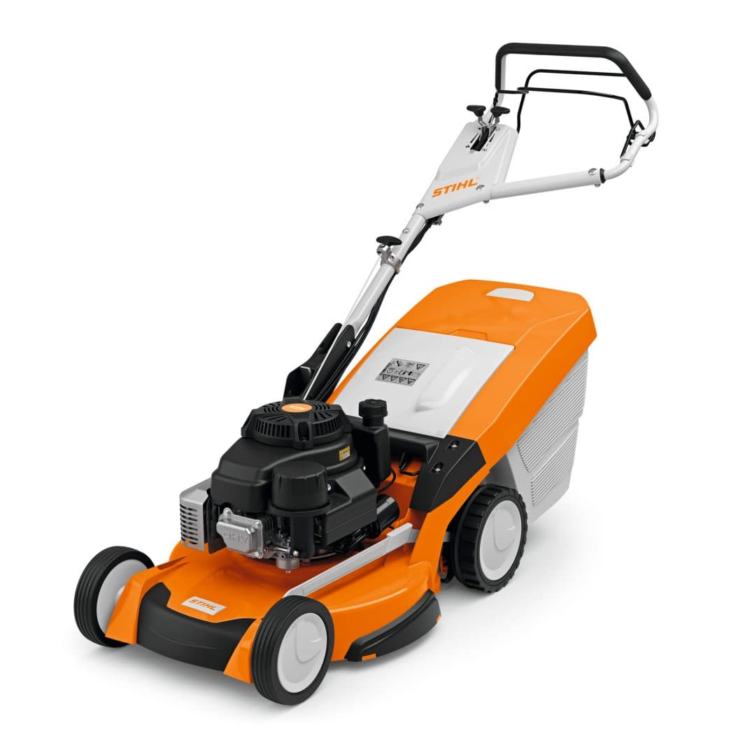 stihl-rm-655-ys-gas-powered-lawn-mower-with-hydrostatic-drive-1.jpg: STIHL RM 655 YS gas-powered lawn mower with hydrostatic drive handlebar