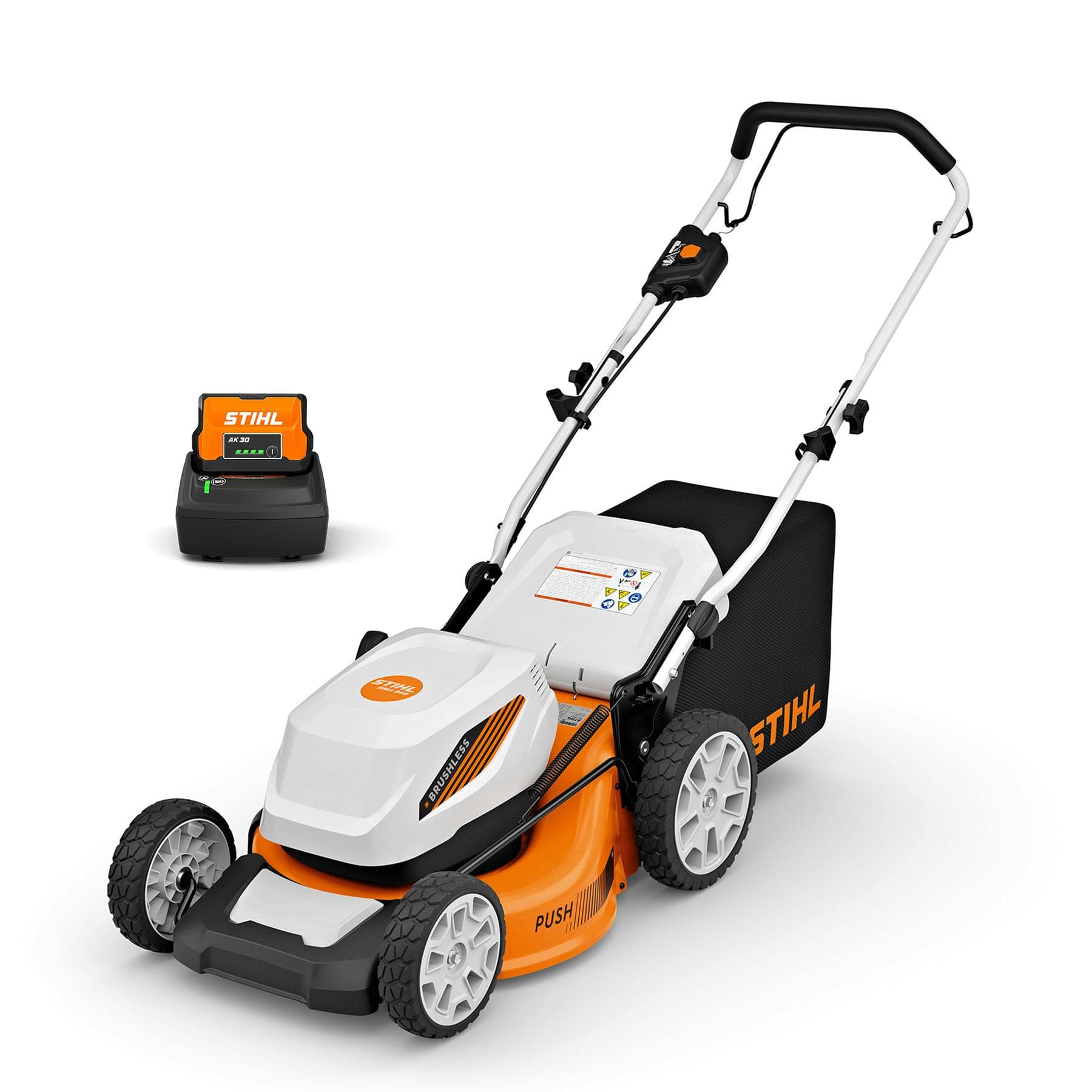 stihl-rma-348-cordless-lawn-mower-kit-push-battery-charger-included-1.jpg: STIHL RMA 348 cordless push lawn mower with AK 30 battery and AL 101 charger
