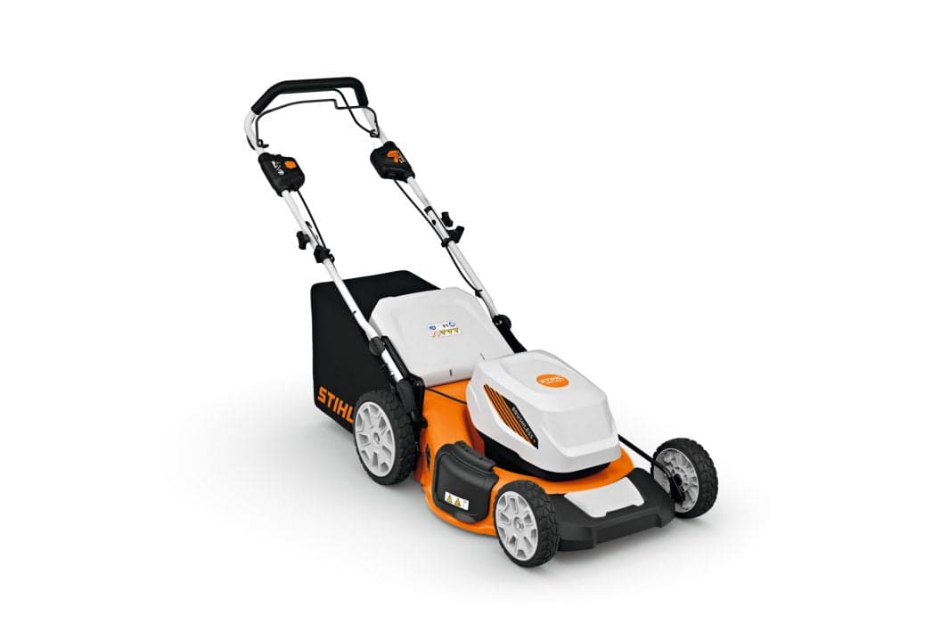stihl-rma-353-v-self-propelled-cordless-lawn-mower-kit-1.jpg: STIHL RMA 353 V cordless self-propelled lawn mower kit with battery and charger