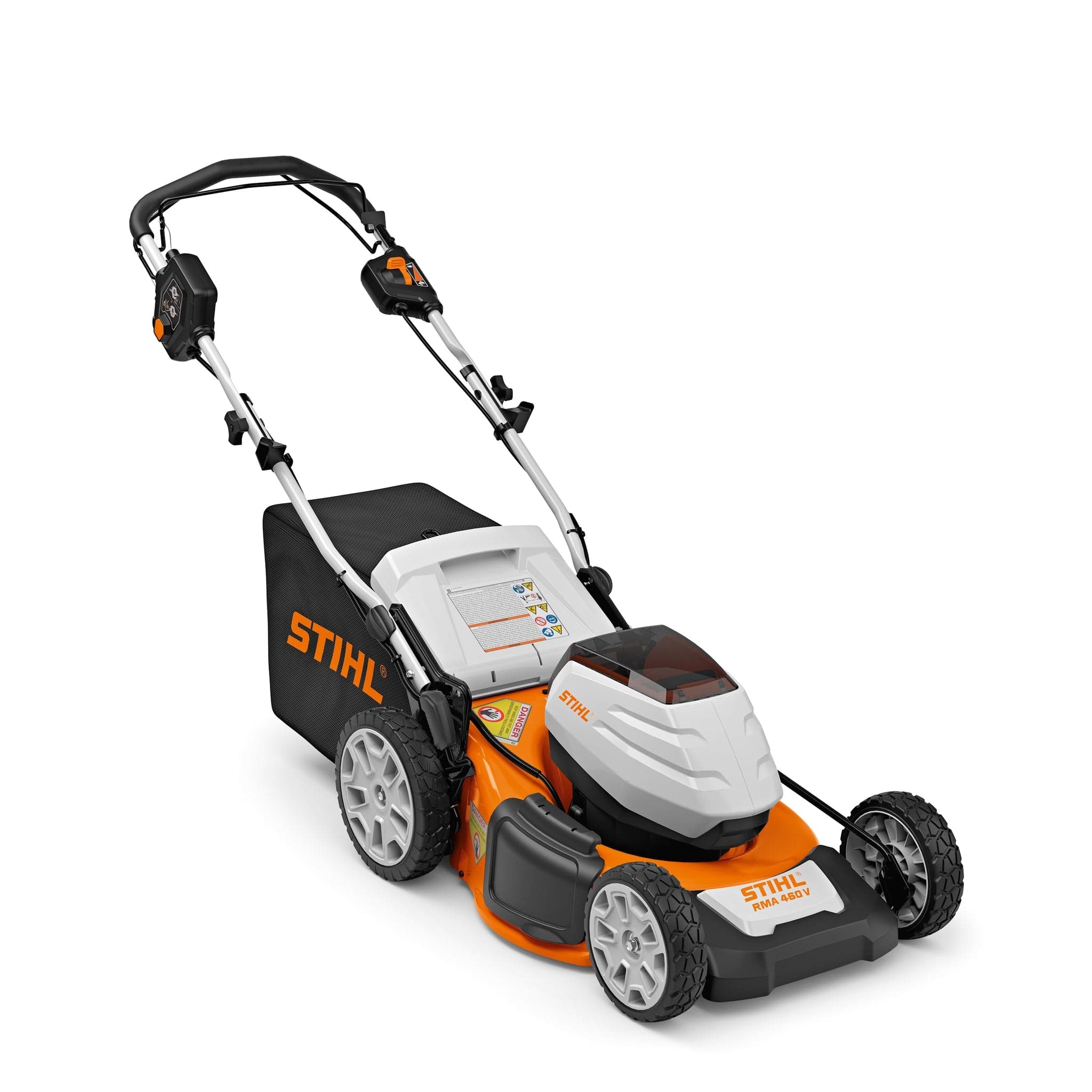 stihl-rma-460-v-self-propelled-cordless-lawn-mower-kit-ak-system-1.jpg: STIHL RMA 460 V self-propelled cordless lawn mower with AK 30 battery and charger