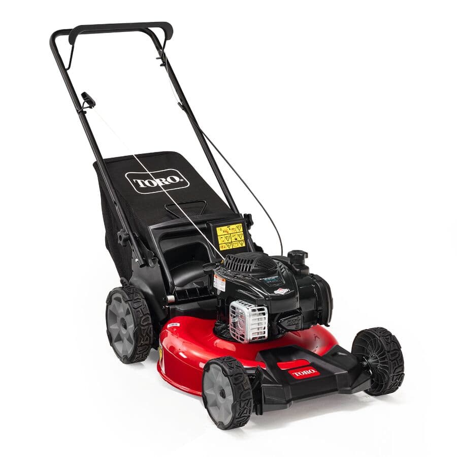 toro-21-in.-recycler-high-wheel-push-gas-lawn-mower-140cc-1.jpg: Toro 21 in. Recycler high-wheel push gas lawn mower, 140cc engine
